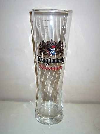 beer glass from the Kaltenberg brewery in Germany with the inscription 'Konig Ludwig Weissbier'