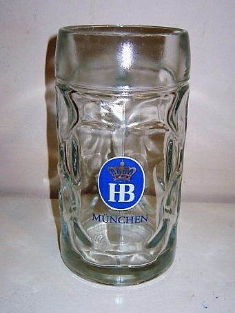 beer glass from the HB Munchen brewery in Germany with the inscription 'HB Munchen'