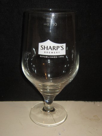 beer glass from the Sharp's brewery in England with the inscription 'Sharp's Brewery Established 1994'