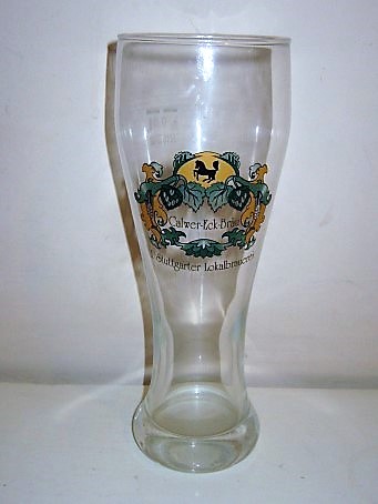 beer glass from the Calwer Eck Brau brewery in Germany with the inscription 'Calwer Eck Brau 1.Stuttgarter Lokalbrauerei'