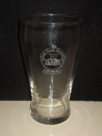 beer glass from the Hogs Back brewery in England with the inscription 'Hogs Back Brewery Tongham Surrey Independent Brewers'