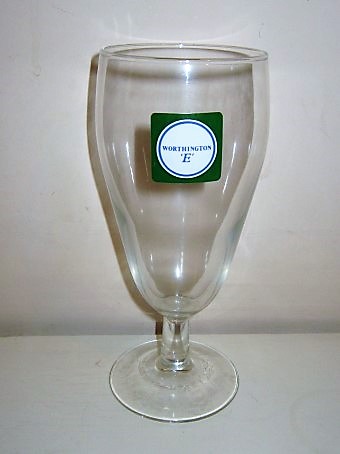 beer glass from the Worthington brewery in England with the inscription 'Worthington E'