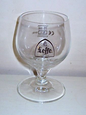 beer glass from the Leffe brewery in Belgium with the inscription 'Leffe'