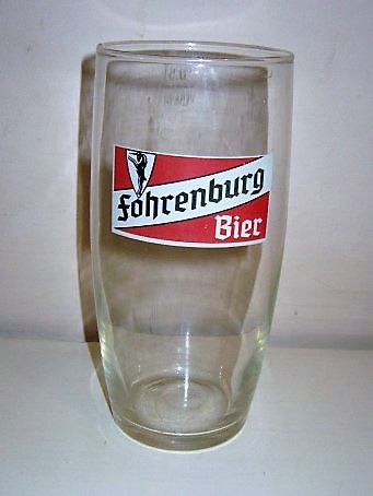 beer glass from the Fohrenburg brewery in Germany with the inscription 'Fohrenburg Bier'