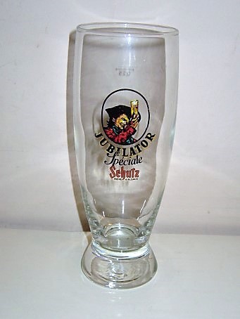 beer glass from the Patrie,Schtzenberger et Cie  brewery in France with the inscription 'Jubilator Speciale Schutz '