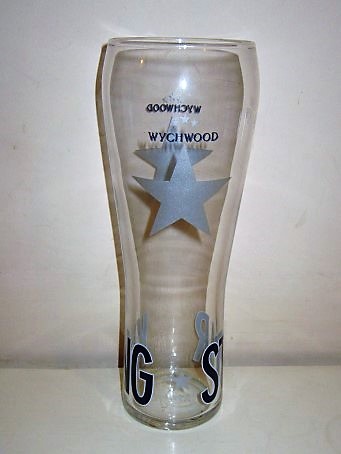 beer glass from the Wychwood  brewery in England with the inscription 'Wychwood King Star'