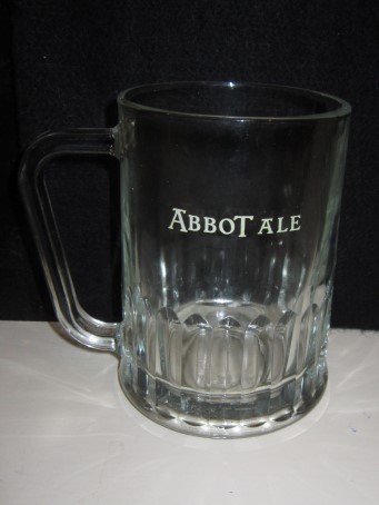 beer glass from the Greene King brewery in England with the inscription 'Abbot Ales'
