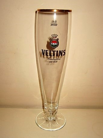 beer glass from the Veltins  brewery in Germany with the inscription 'Veltins Brautradition Seit 1824'