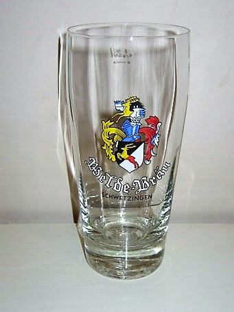 beer glass from the Welde brewery in Germany with the inscription 'Welde Brau Schwetzingen'