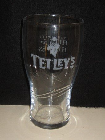 beer glass from the Tetley's brewery in England with the inscription 'Tetley's '