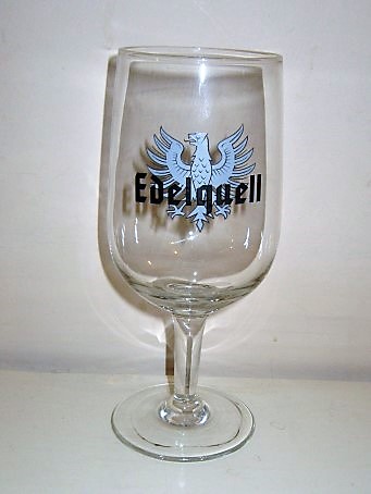 beer glass from the Edelquell brewery in Belgium with the inscription 'Edelquell'