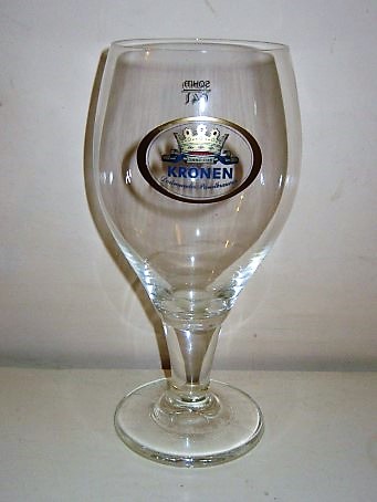 beer glass from the Kronen  brewery in Germany with the inscription 'Kronen'