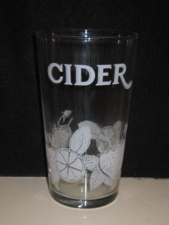 beer glass from the Swedish Cider Company brewery in Sweden with the inscription 'Cider Skal Cheers'