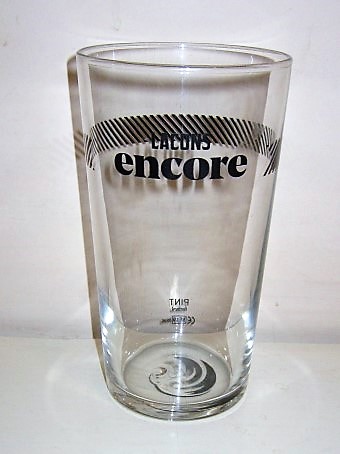 beer glass from the Lacons brewery in England with the inscription 'Lacons Encore'