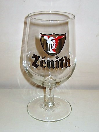 beer glass from the Zenith brewery in France with the inscription 'Zenith'