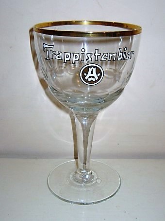 beer glass from the Westmalle brewery in Belgium with the inscription 'Trappistenbier'