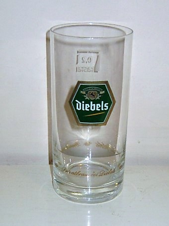 beer glass from the Diebels brewery in Germany with the inscription 'Diebels'