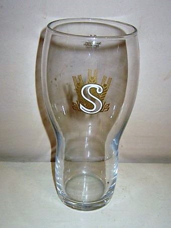 beer glass from the Spendrup's  brewery in Sweden with the inscription 'S'