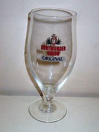 beer glass from the Dortmunder Union  brewery in Germany with the inscription 'Dortmunder Union Original'