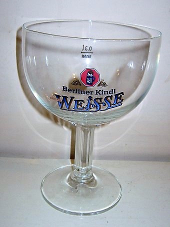beer glass from the Berliner Kindl  brewery in Germany with the inscription 'Berliner Kindl Original Weisse'