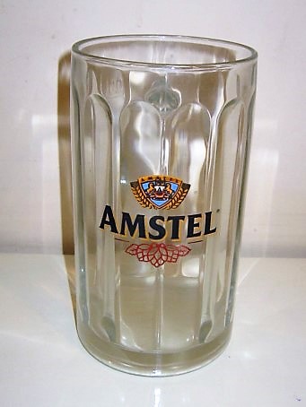 beer glass from the Amstel brewery in Netherlands with the inscription 'Amstel'
