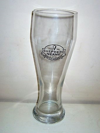 beer glass from the Shepherd Neame brewery in England with the inscription 'Shepherd Neame Master Brewers Since 1698'