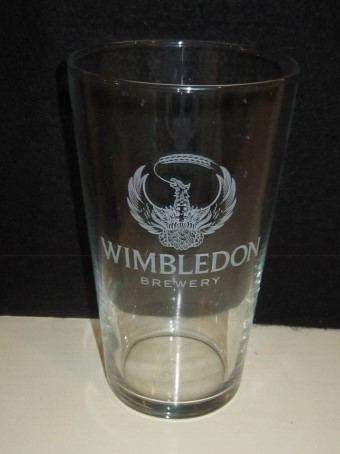 beer glass from the Wimbledon brewery in England with the inscription 'Wimbledon'