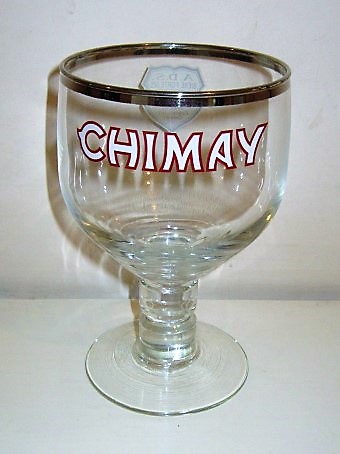 beer glass from the Chimay  brewery in Belgium with the inscription 'Chimay'