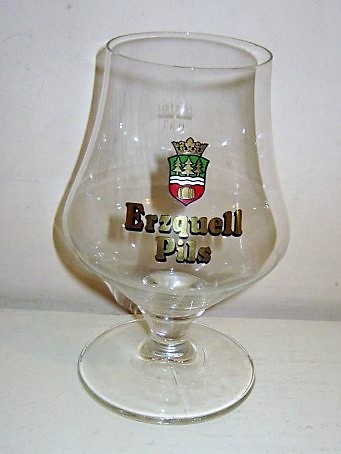beer glass from the Erzquell Biestein brewery in Germany with the inscription 'Erzquell Pils'
