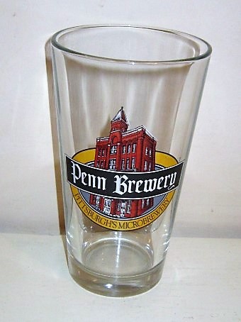 beer glass from the Penn brewery in U.S.A. with the inscription 'Penn Brewery Pittsburgh's Micro Brewery'