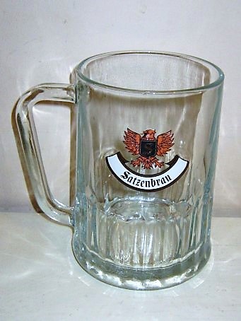 beer glass from the Satzenbrau brewery in Germany with the inscription 'Satzenbrau'