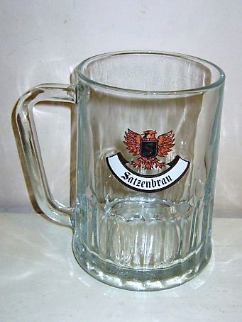 beer glass from the Guinness  brewery in Ireland with the inscription 'Satzenbrau'