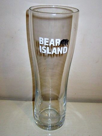 beer glass from the Shepherd Neame brewery in England with the inscription 'Bear Island'
