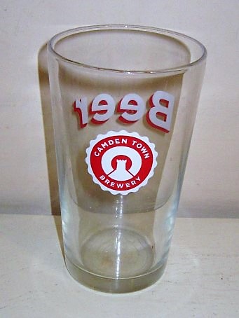 beer glass from the Camden Town  brewery in England with the inscription 'Camden Town Brewery'