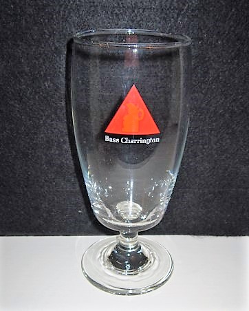 beer glass from the Bass  brewery in England with the inscription 'Bass Charrington'
