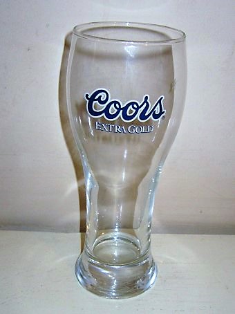 beer glass from the Coor's brewery in U.S.A. with the inscription 'Corrs Extra Cold'