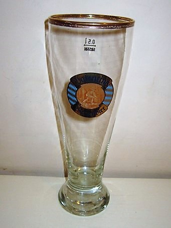 beer glass from the Park & Bellheimer brewery in Germany with the inscription 'Valentings Weizenbier'