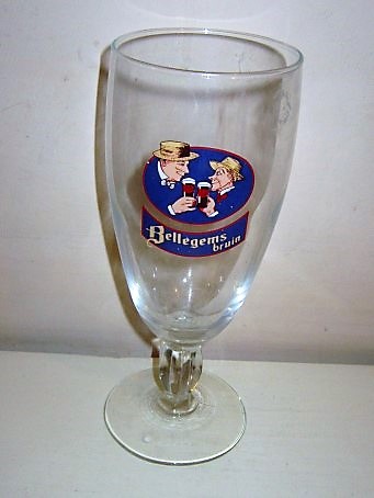 beer glass from the Omer Vander Ghinste brewery in Belgium with the inscription 'Bellegems Bruin'