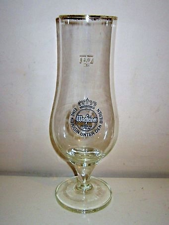 beer glass from the Warsteiner brewery in Germany with the inscription 'Warsteiner Premium verum Eine Konigin Unter Den Bieren'