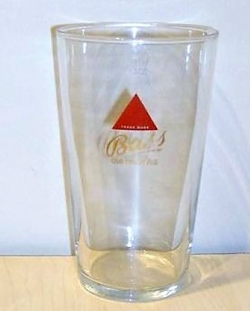 beer glass from the Bass  brewery in England with the inscription 'Bass Our Finest Ale'