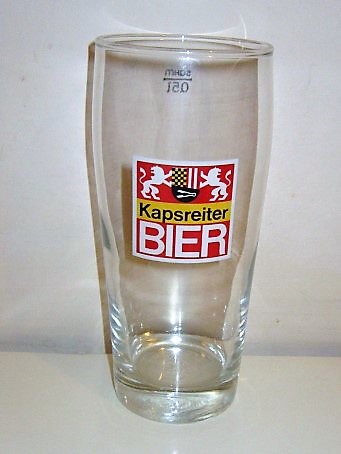 beer glass from the Kapsreiter brewery in Austria with the inscription 'Kapsreiter Bier'