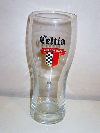 beer glass from the De Tunis brewery in Tunisia with the inscription 'Celtia Biere De Luxe'