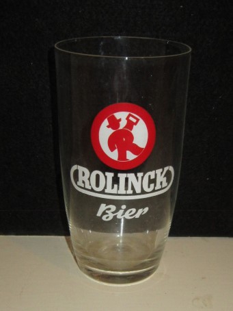 beer glass from the A Rolinck brewery in Germany with the inscription 'Rolinck Bier'