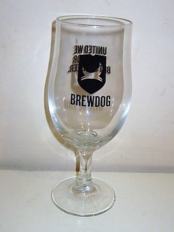 beer glass from the Brew Dog brewery in Scotland with the inscription 'Brew Dog'