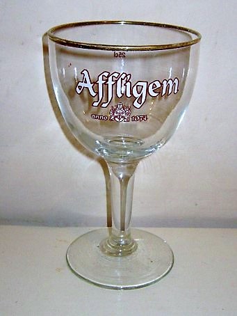 beer glass from the Affligem brewery in Belgium with the inscription 'Affligem Anno 1074'