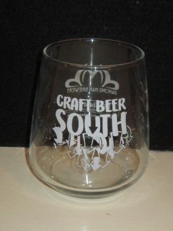 beer glass from the Dancing Man  brewery in England with the inscription 'Craft Beer South'
