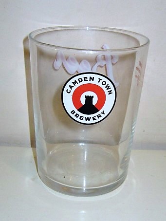 beer glass from the Camden Town  brewery in England with the inscription 'Camden Town Brewery'