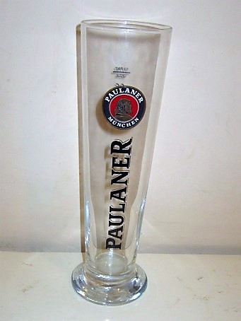 beer glass from the Paulaner brewery in Germany with the inscription 'Paulaner, Paulaner Munchen '