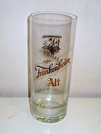 beer glass from the Frankenheim brewery in Germany with the inscription 'Frankenheim Alt, Der Feine Unterschied'