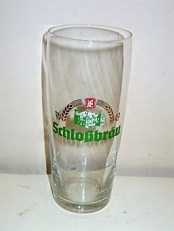 beer glass from the Schlossbru  brewery in Germany with the inscription 'Schlossbrau'